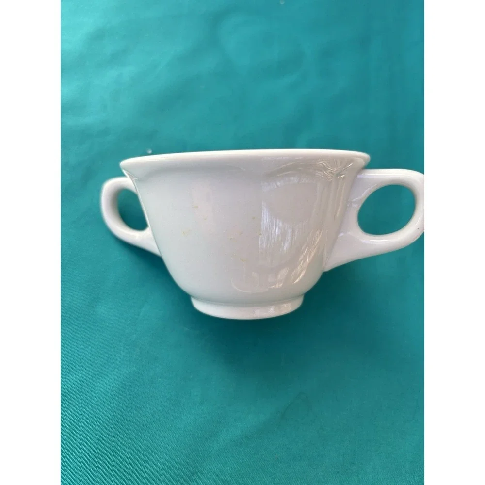 2 Handled Cup & Saucer By Jackson China Roses Floral Restaurant Ware Vintage